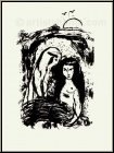 Marc Chagall: Ruth at the feet of Boaz, Original Lithograph Bible 1960