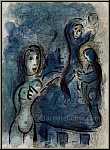 Marc Chagall: Rahab and the Spies of Jericho, Original Lithograph 1960