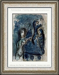 Marc Chagall: Rahab and the Spies of Jericho, 1960, Original Lithograph - Verve Illustrations for The Bible