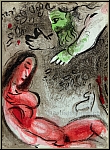 Marc Chagall: Eve incurs God's displeasure, Original Lithograph, Bible