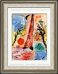 Marc Chagall: Vision of Paris (Vision de Paris) 1960, Original Lithograph with Eiffel Tower | Genuine Prints