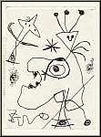 Joan Miro: L'Aigrette, Original Etching, 1956, Dupin 105