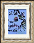 Marc Chagall: 'Nocturne  Vence' Original Lithograph 1963, Saint-Paul de Vence, Provence - Genuine Prints