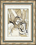 Marc Chagall: Angel With Sword, 1956, Verve The Bible, Original Lithograph - Graphic work | Rare Prints