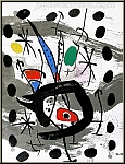 Joan Miro: 'Sun Bird, Moon Bird, Sparks', 1967, Original Lithograph - Prints | Lithographs | Graphic Works