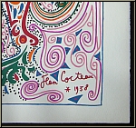 Jean Cocteau: Lions Club 1958, Original Lithograph on Arches, Mourlot - Image: signed and dated in the stone