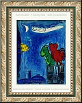 Marc Chagall: The Monsters of Notre Dame, Paris 1954, Original Lithograph Derriere le miroir - Graphic work