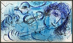 Marc Chagall: The Flute Player, 1957, Original Lithograph, Mourlot 197