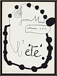 Joan Miro: Summer 'L't', 1938, Original Lithograph, imprint on the reverse: Joan Miro - Mars 1938 - l't