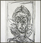 Alberto Giacometti: Annette de face, 1955, Original Etching