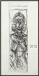 Alberto Giacometti: Annette de face, 1955, Etching with a portrait of his wife as Semi-Nude - Original Prints