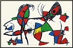 Joan Miro: Dolphin and Parrot, 1975, Limited Edition Lithograph X