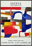 Maurice Esteve: Galerie Galanis, 1956, Original Lithograph 