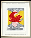 Georges Braque: Original Lithograph 1961 'Descente aux enfers' (Descent into Hell) Red Bird in Flight, Mourlot