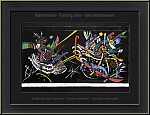 Wassily Kandinsky: Lithograph 'Sketch for Murals', 1958, sketch for a wall painting exhibited 1922 in Berlin