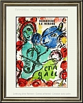 Marc Chagall: Pantomime 1972, Artist with violin and blue donkey, Original Lithograph - Limited Edition Prints