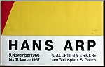 Hans (Jean) Arp: Original Poster 'Galerie im Erker' 1966 stamp signed 'succ. Jean Arp' Lithograph Erker Presse