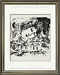 Marc Chagall: 'The Village' With Self-Portrait 1957, Original Lithograph - Rare Limited Edition Prints