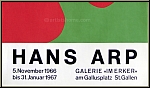 Jean Arp (Hans Arp): Exhibition Poster 'Galerie im Erker' 1966, Original Lithograph | Posters Erker Press