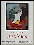 Juan Gris: Vintage 1957 Poster, Exhibit Galerie Louise Leiris, Mourlot