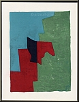 Serge Poliakoff: Original Lithograph in Red, Green and Blue, 1961