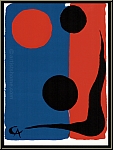 Alexander Calder: Composition on Red and Blue 1966 Original Lithograph