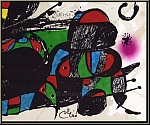 Joan Miro: 'Iran' 1974, Original Lithograph for 'Miro As Sculptor' signed in the stone - rare authentic Prints