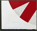 Kumi Sugai: 'S' Red And Black (Rouge et noir) on light grey letter S, 1992, Lithograph on wove paper, signed