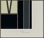 Bruno Blenner: Abstract Linear Composition, Original Lithograph signed, Constructivism - Image: Signature