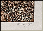 Mark Tobey: 'Thanksgiving', Harvest Festival, Original Etching with Aquatint, 1971, signed - Image signature